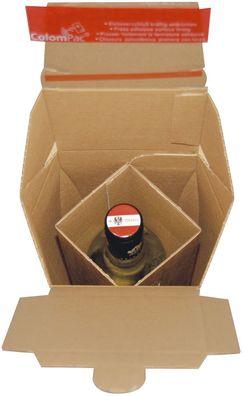 ColomPac® 30017890 Flaschenkarton mit Selbstklebeverschluss - für 1 Flaschen
