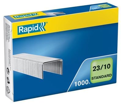 Rapid 24869300 Heftklammern 23/10mm Standard, verzinkt, 1000 Stück