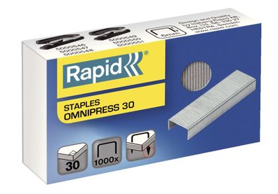 Rapid 5000559 Heftklammern Omnipress 30 verzinkt, 1000 Stück