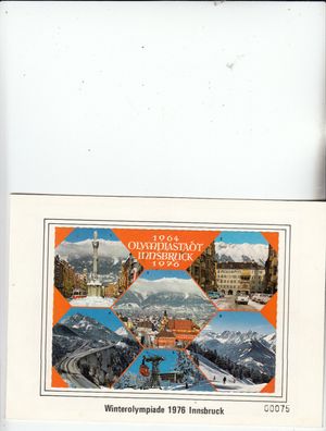 Österreich super Faltblatt zur Olympiade 1976 in Innsbruck