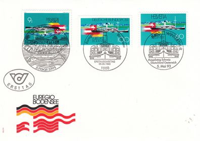 Schweiz Euregio Bodensee 1993 super Beleg mit SST