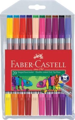 FABER-CASTELL 151119 Filzstifte farbsortiert 20St.(S-P)