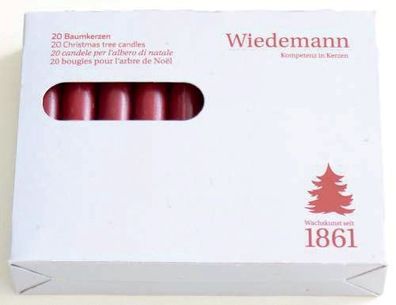 Wiedemann 580801.067 Christbaumkerze - bordeaux, 20 Stück