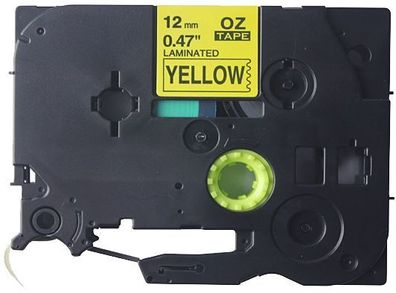 Q-Connect® KF18862 Schriftband TZe-631 kompatibel - 12 mm x 8 m, schwarz auf gelb