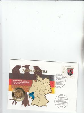Rheinland Pfalz 1993 schöner Numisbrief