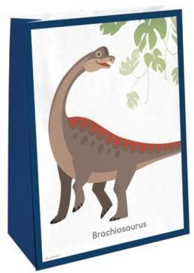 amscan® 9903978 Partytüte Dinosaurier - 8 Stück mit Sticker