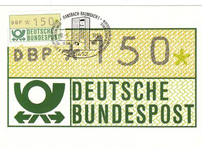 Ransbach-Baumbach Automatenpostwertzeichen super SST 1981