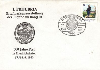 Friedrichshafen 300 Jahre Post schöner SST von 1983