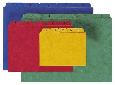 Pagna® 26251-01 Kartei-Leitregister A - Z für Größe A6 quer rot