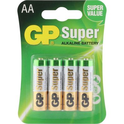 GP Batteries 03015AC4 1x4 GP Super Alkaline 1,5V AA Mignon LR06 03015AC4