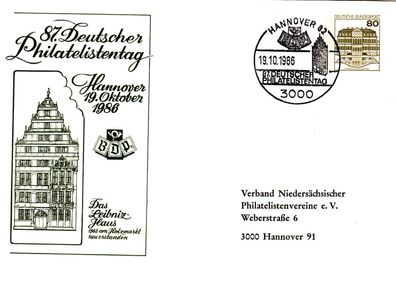 Hannover 87. Philatelistentag super SST 1986
