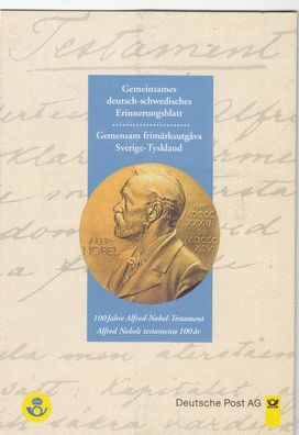 Alfred Nobel Deutsch-Schwedisches Erinnerungsblatt