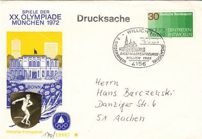 Willich Briefmarkentauschtag schöner SST von 1976