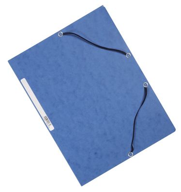 Q-Connect® KF02167 Eckspanner - Karton A4 mit Gummizug blau