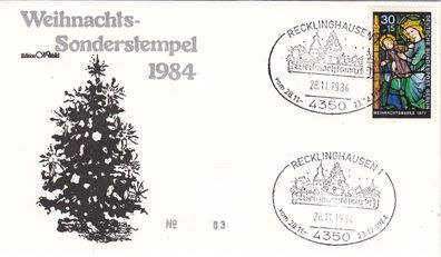 Recklinghausen Weihnachtsmarkt schöner SST von 1984