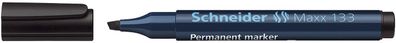 Schneider 113301 Permanentmarker Maxx 133 - Keilspitze, 1-4 mm, nachfüllbar, schwarz