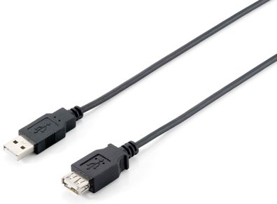 Equip 128852 Equip USB Kabel 2.0 A -> A St/ Bu 5.00m sw Verl. Polybeutel
