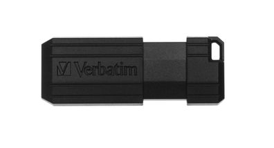 Verbatim VER49064 USB Stick 2.0 PinStripe 32 GB schwarz