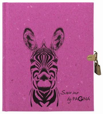 Pagna® 20254-34 Tagebuch Save me - Zebra, 128 Seiten, blanko