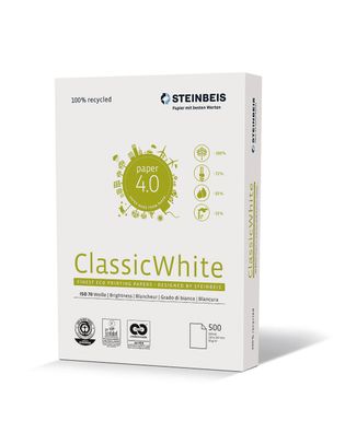 Steinbeis 5216 080 10 00 1 Cl- Assic White - A4, 80g, weiß, 500 Blatt