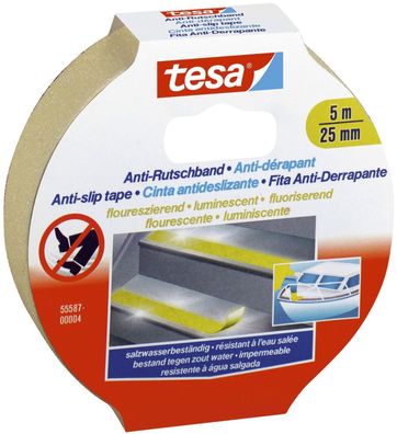 tesa 55580-00000-11 Anti-Rutschband 25 mm x 5,0 m fluoreszierend(PL)
