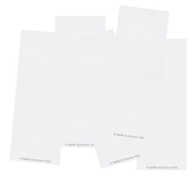 Leitz 1902-00-01 Blanko-Schildchen für ALPHA® Karton 100 Stück weiß(P)