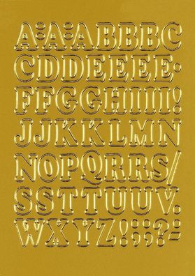 HERMA 4183 Buchstaben-Sticker A-Z Folie gold, 12 mm hoch