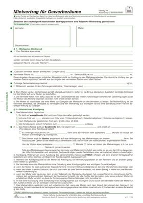 RNK Verlag 598 Mietvertrag für Gewerberäume, 6 Seiten, gefalzt auf DIN A4