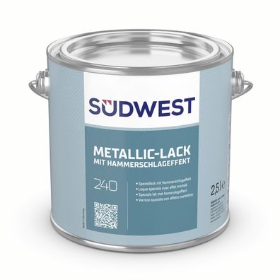 Südwest Metallic-Lack mit Hammerschlageffekt 2,5 Liter 0013 Hellgrau