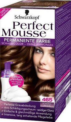 Perfect Mousse permanente Haarfarbe 465 schokobraun ( 92,5 ml) 2-er Pack
