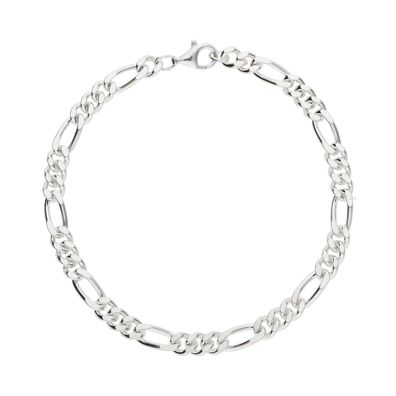 JuwelmaLux Armband Figaro diamantiert 925/000 Sterling Silber JL50-03-0059