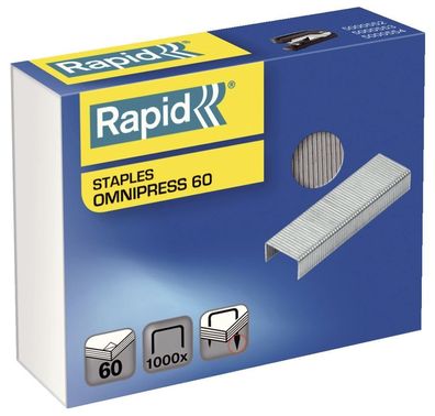 Rapid 5000561 Heftklammern Omnipress 60 verzinkt 1000 Stück(T)