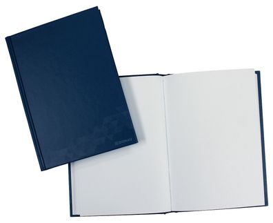 DONAU 1340007-10 Geschäftsbuch - A6, 96 Blatt, 70g/ qm, blanko, blau
