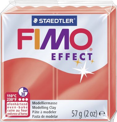 FIMO 8020-204 Modelliermasse FIMO effect "Transparent" rot