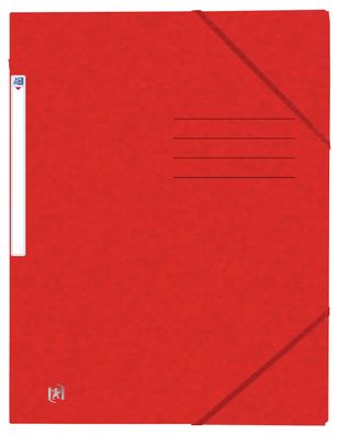 OXFORD 400116308 Eckspannermappe Topfile+ A4 Rückenschild Karton rot