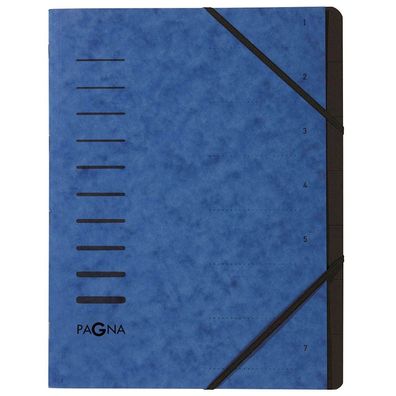 PAGNA 40058-02 Ordnungsmappe "Sorting File" 7 Fächer blau