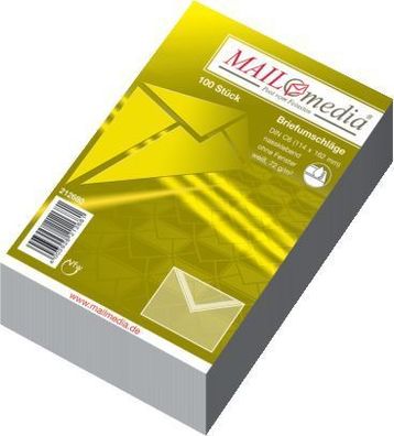 Mailmedia 30002360 Briefhülle C6 100ST weiß