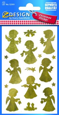 AVERY Zweckform ZDesign Weihnachts-Sticker "Goldengel"