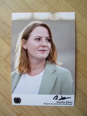 MdB SPD Politikerin Annika Klose - handsigniertes Autogramm!!!