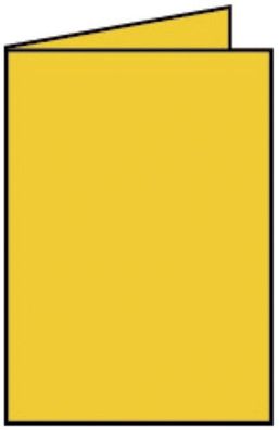 Rössler Papier 220719543 Coloretti Doppelkarte - B6 hoch, 5 Stück, goldgelb