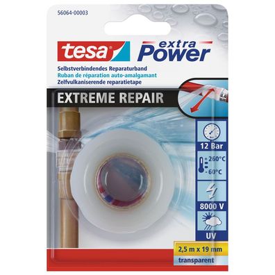 tesa 56064-00003-00 extra Power, extreme Repair, 2,5m:19mm, transparent