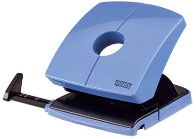 Novus® 025-0627 Locher (Büro) B230 - 30 Blatt, 4-fach Lochung, Anschlagschiene, blau