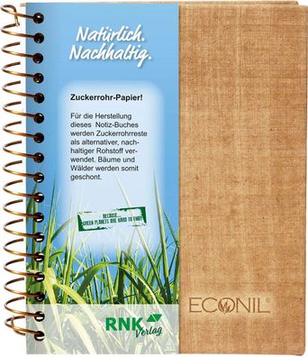 RNK Verlag 46776 Notizbuch Econil - A6, liniert, 80 Blatt