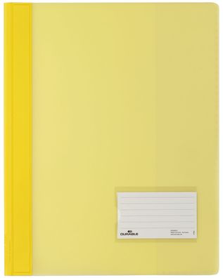 Durable 268004 Schnellhefter Duralux® A4 überbreit transluzente Folie gelb(S)