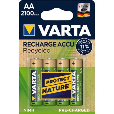 Varta 56816 101 404 1x4 Recharge ACCU Recycled 2100 mAH AA Mignon NiMH(PL)