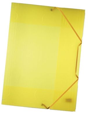 Folia 6992 Sammelmappe mit Gummiband, DIN A3, transparent, gelb