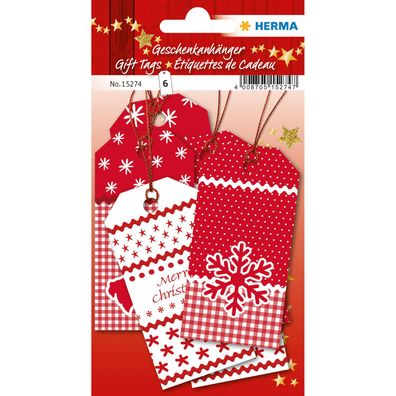 HERMA Weihnachts-Geschenkanh„nger "White Christmas"