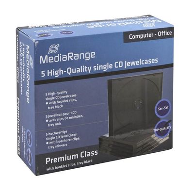 MediaRange BOX31 1er CD-/ DVD-Hüllen Jewel Cases schwarz 5St.