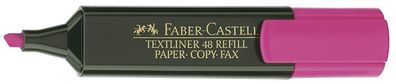 Faber-Castell 154828 Textmarker 48 REFILL nachfüllbar, rosa, Einzelstift