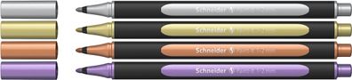 Schneider ML02011501 020 Fineliner farbsortiert 1,0 - 2,0 mm 4St.